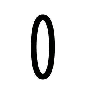 160mm Slimline Numbers in Silver & Black