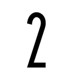 160mm Slimline Numbers in Silver & Black