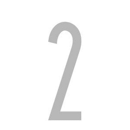 80mm Slimline Numbers in Silver (suitable for Ormiston Box)