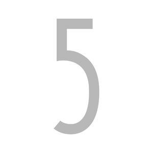 80mm Slimline Numbers in Silver (suitable for Ormiston Box)