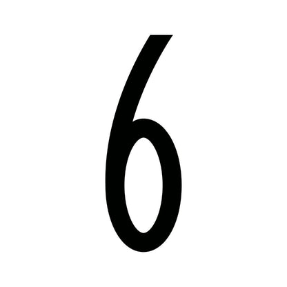 160mm Slimline Numbers in Silver & Black