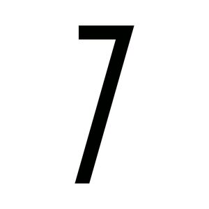 160mm Slimline Numbers in Silver & Black
