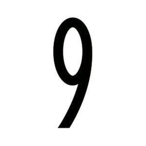 160mm Slimline Numbers in Silver & Black