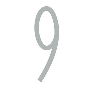 160mm Slimline Numbers in Silver & Black