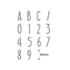 80mm Slimline Numbers in Silver (suitable for Ormiston Box)