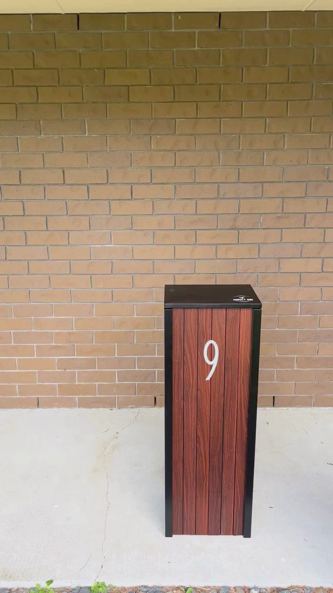 Load video: Video demonstrating how the Aspect Box parcel drop function works, showing a parcel being inserted and securely stored